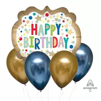 Súprava balónikov Satén Happy Birthday - 5 ks