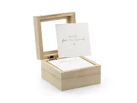 Krabička na svadobné prianie hostí, drevená