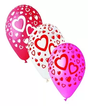 Latexový balónik s potlačou Srdiečka 1