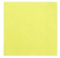 Papírové party ubrousky žluté 20 ks