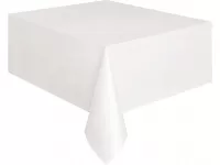 Plastový párty obrus biely 137 x 274 cm