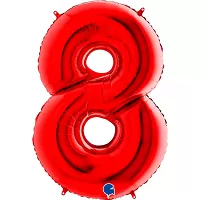 Fóliová číslica - červená 8