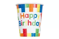 Papierové tégliky Stavebnica Happy Birthday 8 ks