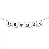 Nápis svadobný Mr and Mrs so srdiečkom 77 cm