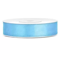 Saténová stuha azúrová - svetlo modrá 12 mm x 25 m