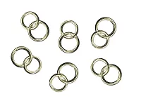 Ozdobná dekorácia prstienky prepletené zlaté - 25 ks