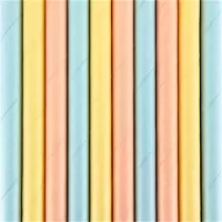 Papierové slamky Summertime - 10 ks