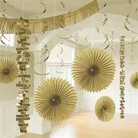 Dekoračná párty sada zlatá 18 ks