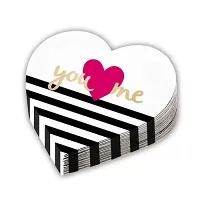 Papierové párty obrúsky v tvare srdca Everyday Love 32 cm - 12 ks