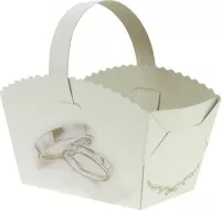 Svadobný košíček s uškom Prstienky