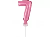 ČÍSLICA NA TORTU nafukovacia - 7 ružová, 13cm