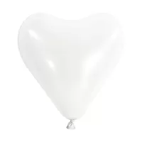 Dekoračný latexový balónik srdca biele 30 cm