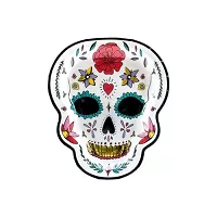 Papierové párty taniera Dia de los Muertos 19 x 23 cm