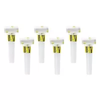 Party frkačky papierové biele s hviezdičkami 6 ks