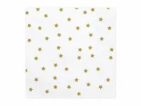 Papierové obrúsky zlatej hviezdy 20ks
