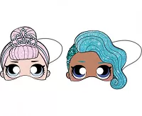 Papierové masky LOL - 6 ks