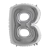 Fóliové písmeno B strieborné 102 cm