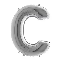 Fóliové písmeno C strieborné 102 cm