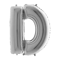 Fóliové písmeno D strieborné 102 cm