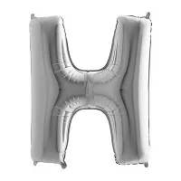 Fóliové písmeno H strieborné 102 cm