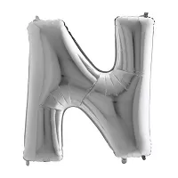 Fóliové písmeno N strieborné 102 cm
