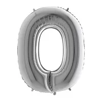Fóliové písmeno O strieborné 102 cm