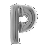 Fóliové písmeno P strieborné 102 cm