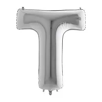 Fóliové písmeno T strieborné 102 cm