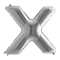 Fóliové písmeno X strieborné 102 cm