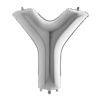 Fóliové písmeno Y strieborné 102 cm