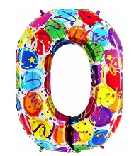 Fóliová číslica - balóniková 0 102cm