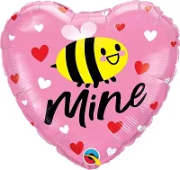Fóliový balónik Srdce - Bee mine 45cm