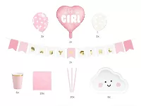 Dekoračný set na párty - Je to holka!