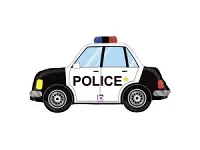 Fóliový balónik Policajné Auto 86cm