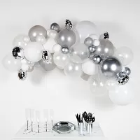 Sada na balónikovú girlandu strieborná - Amscan