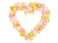 Sada na balónikovú girlandu - srdce ružové 160 cm