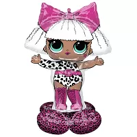 AirLoonz - stojaci obrí balónik LOL Glam Diva - 119 cm