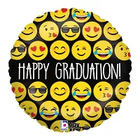 Fóliový balónik Emoji Graduation Kruh 46cm