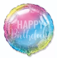 Fóliový balónik Kruh - Dúhové HB 45cm