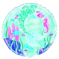 Fóliový balónik Kruh - Morská Víla HB 45cm