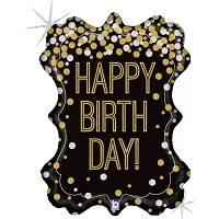 Fóliový balónik Metalický rámček čierny HB 86cm