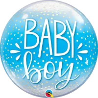 Bublina - BABY BOY modrá a konfety 56cm