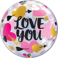 Bublina - Láska, srdce a šípy 56cm