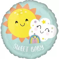 Fóliový balónik Kruh - Sweet Baby 43cm