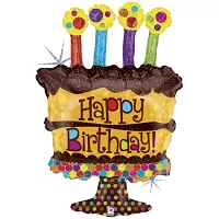 Fóliový balónik Tortu čokoládovú HB a sviečky 86cm