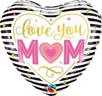 Fóliový balónik Srdce - LY mama 45cm