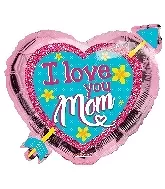 Fóliový balónik Srdce - Milujem Ťa, mami 46cm