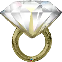 Fóliový balónik Svadobný prsteň 95cm