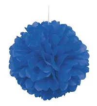 Dekoračný závesný pom pom kráľovsky modrý, 40cm