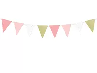 Vlajočková girlanda "1.narodeniny dievčatka"